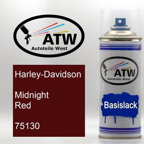 Harley-Davidson, Midnight Red, 75130: 400ml Sprühdose, von ATW Autoteile West.